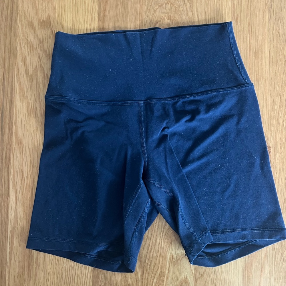 lululemon athletica Blue Bike Shorts High Waist